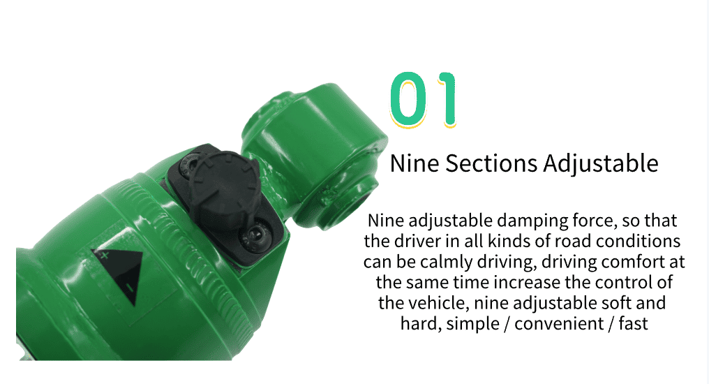 Off road coilover shock absorber features